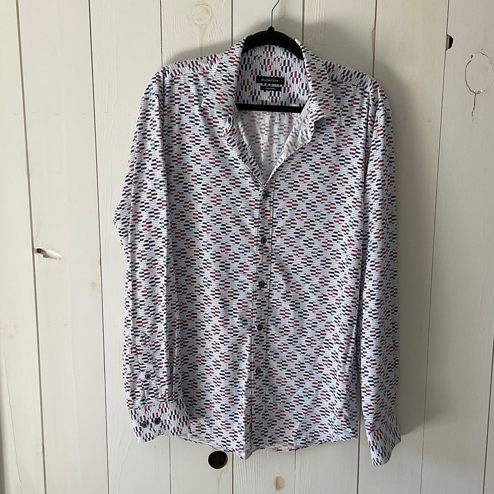 🦜Bugatchi Multicolor Patterned Button Down Shirt